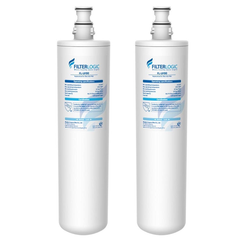 Filterlogic 3US-PF01 3US-MAX-F01 Replacement Filter, NSF/ANSI 42 Certified Replacement for FiltreteÂ® 3US-PF01, 3US-MAX-F01H, 3US-PF01H, Delta RP78702, Manitowoc K-00337, K-00338, HF20, HF25, Pack of 2 - Image 1